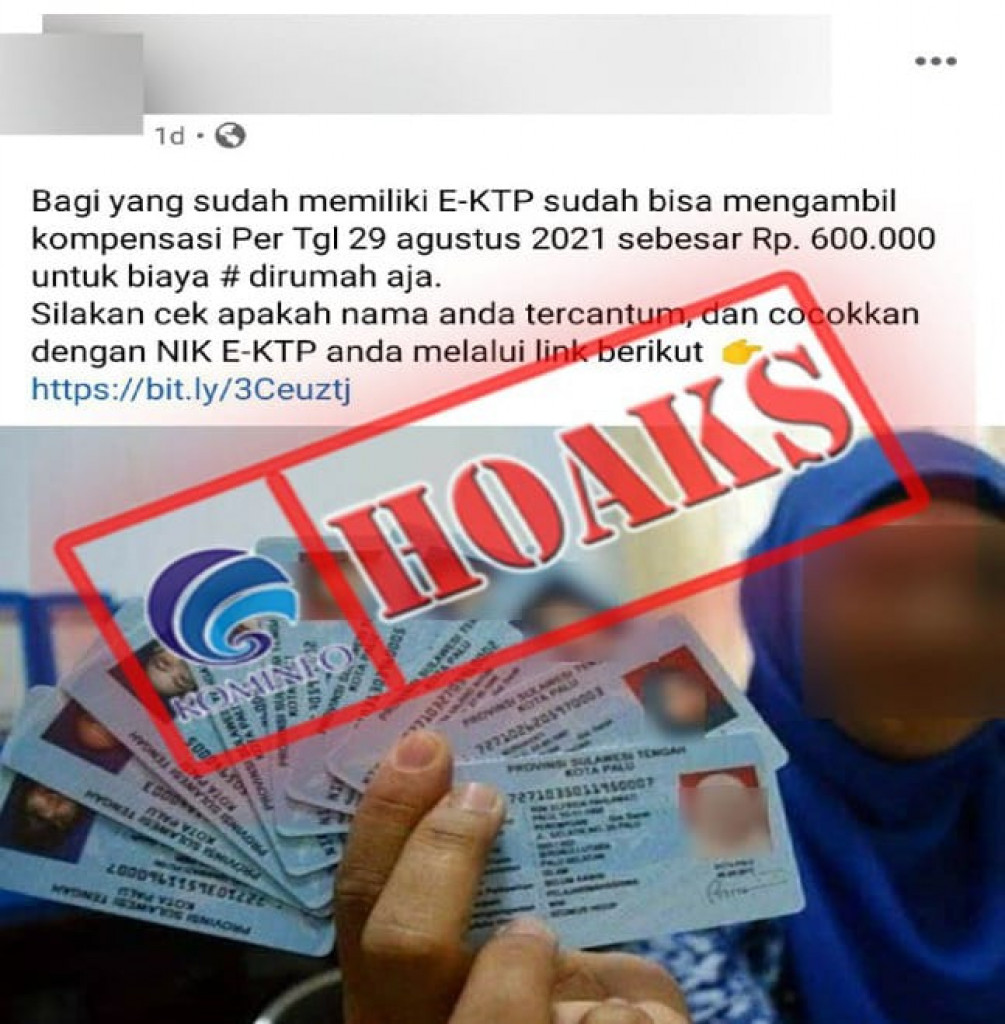 [HOAKS] Link Pengecekan Penerima Bansos dengan NIK E-KTP